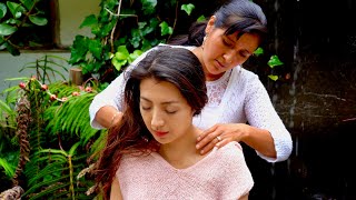 Doña Esperanzas ASMR massage amp energy cleansing limpia with soft whispering sounds for relaxation [upl. by Jalbert698]