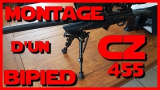 montage bipied sur CZ 455 varmint evolution [upl. by Yelnahs]