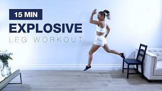 15 MIN EXPLOSIVE LEG WORKOUT  Plyometric and Isometric [upl. by Brenner756]