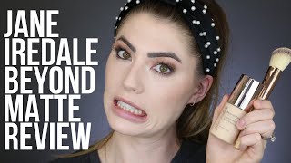 JANE IREDALE BEYOND MATTE FOUNDATION REVIEW  Influenster Vox Box Review [upl. by Brooks39]