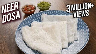 Quick And Easy Neer Dosa Recipe  Mangalore Style Neer Dosa  Special Dosa Recipe  Varun [upl. by Akirdna231]