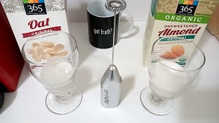 Oat Milk vs Almond Milk part 2 Frothing Test [upl. by Dodd]