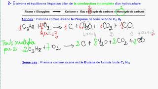 Equilibrer equation bilan combustion incomplète [upl. by Oderfodog606]