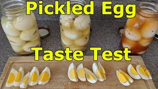 Pickled Egg Taste Test  3 Recipes [upl. by Amarette]