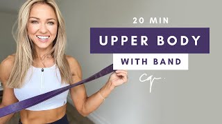 20 Min UPPER BODY WORKOUT at Home with Resistance Band [upl. by Eeral]