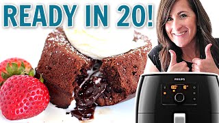 The BEST Air Fryer Chocolate Lava Cake  EASY amp Ready in 20 Min [upl. by Namhar]