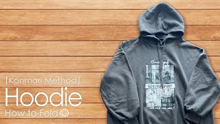 KonMari Method  How to fold hoodie [upl. by Alcock43]