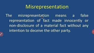 Misrepresentation [upl. by Naffets]